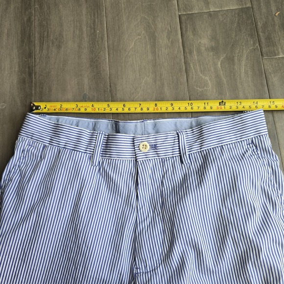 Mens Polo Ralph Lauren Golf Shorts Blue And White  Striped Size 30 - Picture 4 of 7